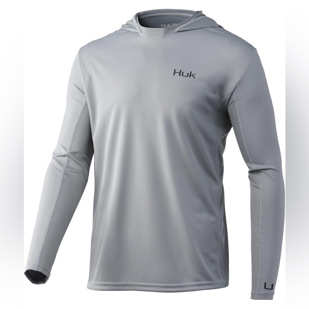 Huk Mens Icon X Performance Hoodie - Large - Oyster